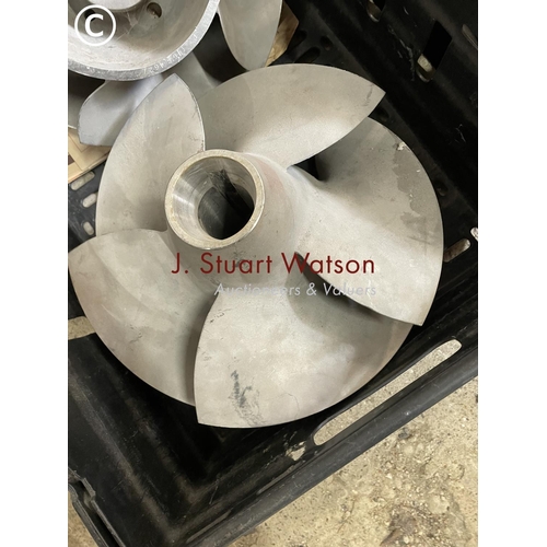 215 - Four new stainless steel marine propellers