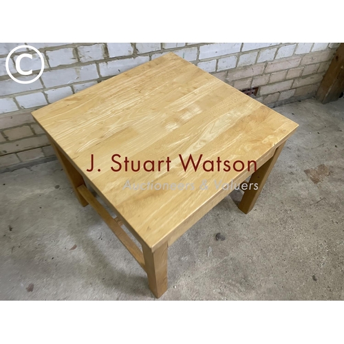 224 - A modern beech wood occasional table