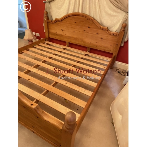 330 - A pine king size bed frame