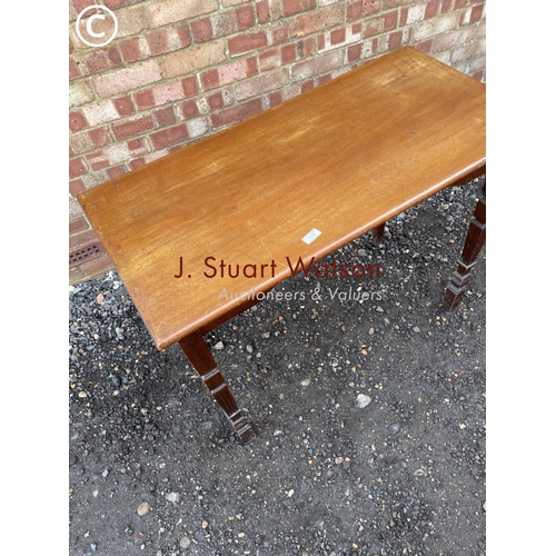 356 - A rectangular mahogany hall table