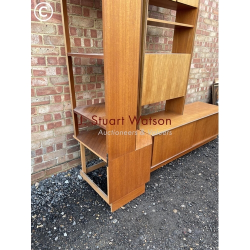 363 - A mid century g plan teak sectional lounge unit