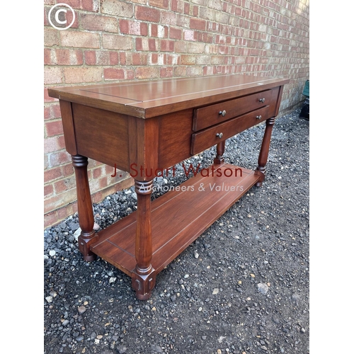 49 - A modern two drawer hall table