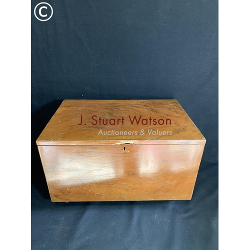 538 - Wooden coin collectors case, 50 x 34 x 30 cms