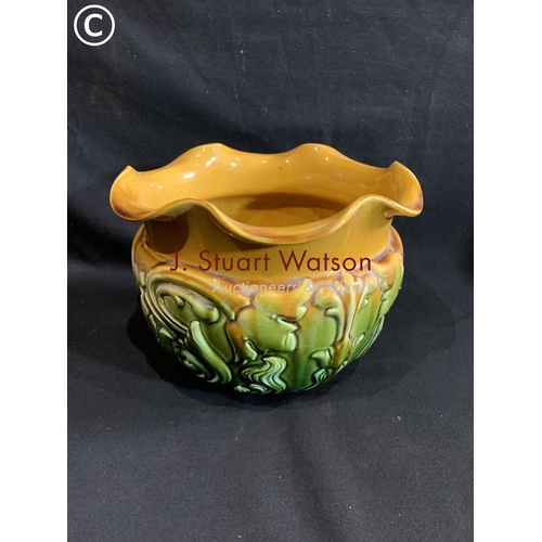 570 - Majolica Jardiniere pot, height 30cms