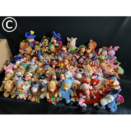 618 - Winnie the Pooh and family beanies, approx 84 items