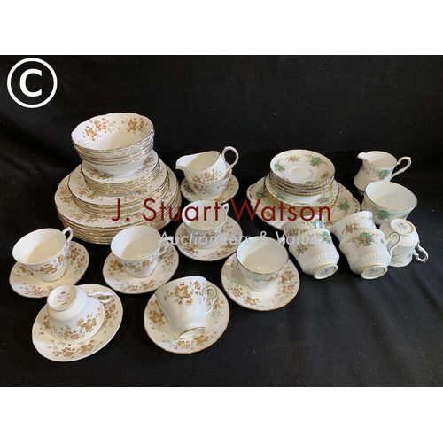 626 - Colclough Avon tea and dinnerware and Royal Stafford True Love teaware