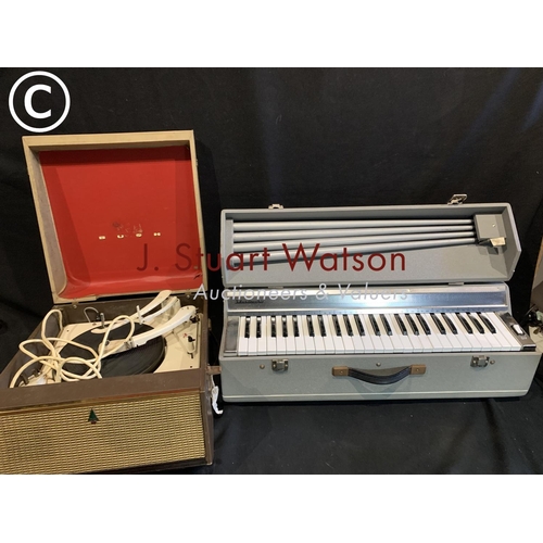 685 - J.basiliacchio portable keyboard and Garrard Record deck