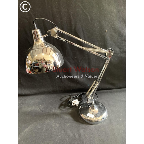 704 - Chrome desk lamp height as pictured 60 cms