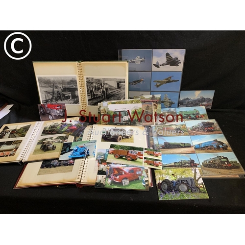 713 - Collection of commercial vehicle photos & post cards, Railway & Aircraft postcards