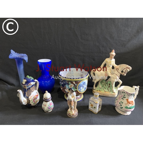 714 - Staffordshire Figure, decorative china and glass