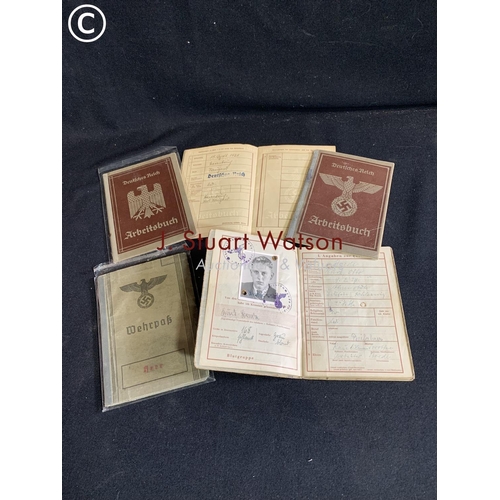 796 - Five WW2 German Passbooks