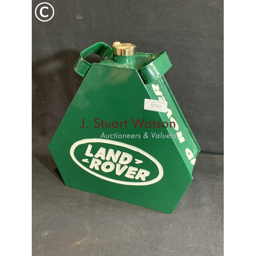 797 - Land Rover embossed fuel can with brass cap height 23 cms