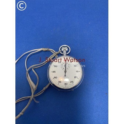 881 - Lemanai Nero Stopwatch engraved on back ' Process research instrument section ' working