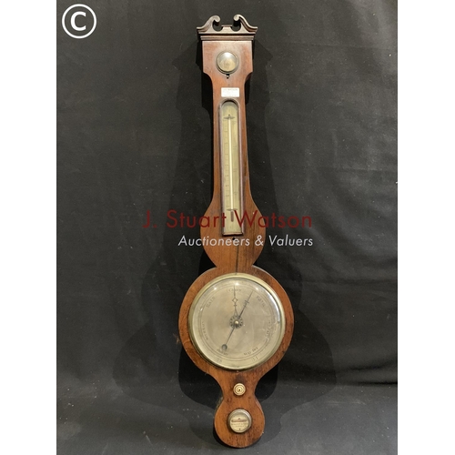 962 - Victorian Rosewood Banjo Barometer