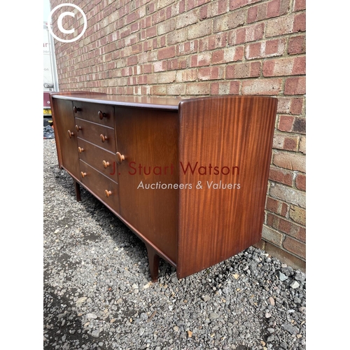 1 - A  Mid century teak sideboard labelled A Younger