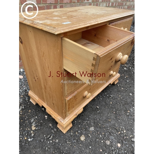 136 - A solid pine chest of four drawers