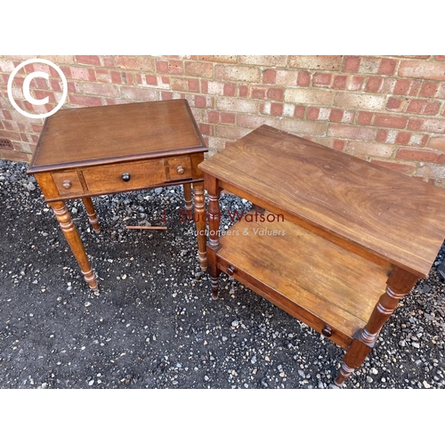 156 - Two Victorian mahogany side tables