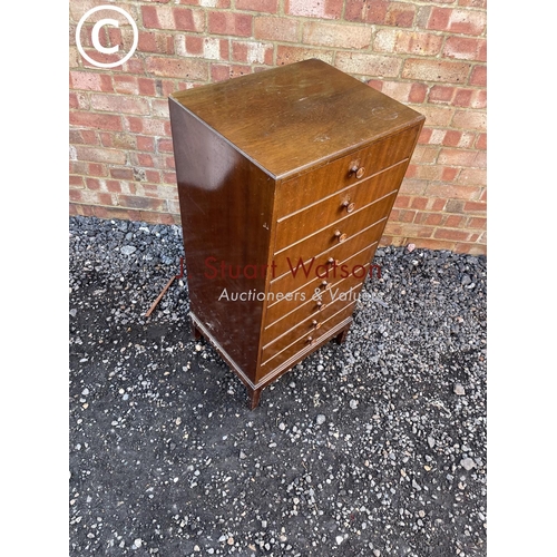 169 - A mid century 8 drawer music chest