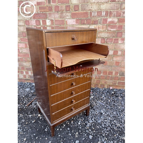 169 - A mid century 8 drawer music chest