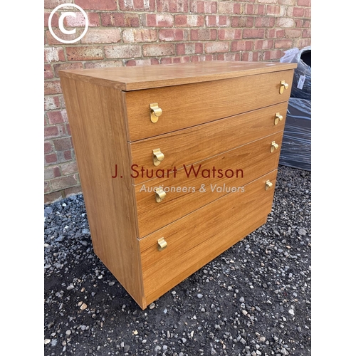 172 - A retro chest of four drawers