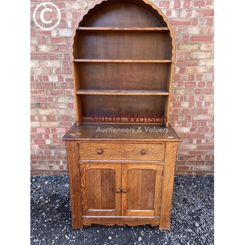 173 - An oak cottage style dresser 95cm wide