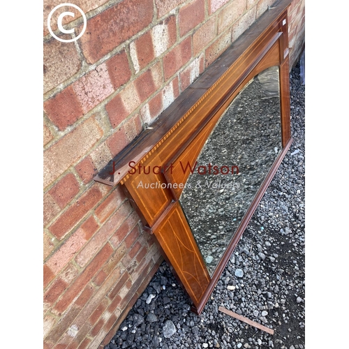 181 - An inlaid mahogany  Mirror 135x86