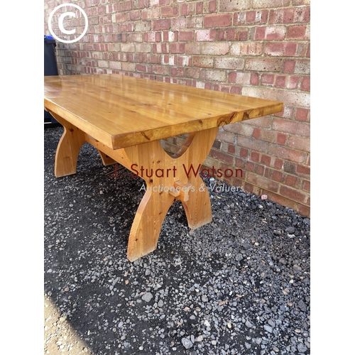 183 - A  pine refectory style dining table 168x83x75