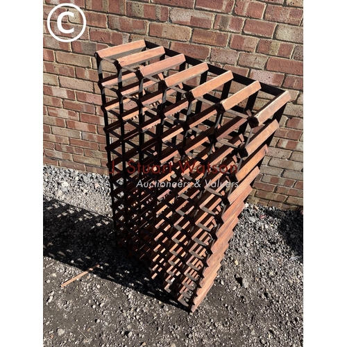 236 - A large vintage wine rack 62x24x120