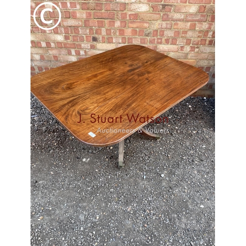 267 - A Victorian mahogany tilt top breakfast table 120x97