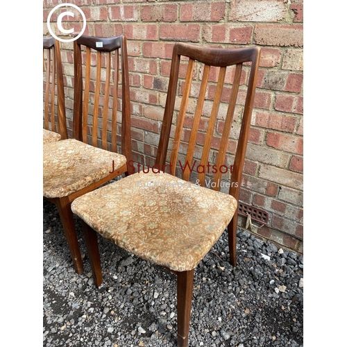 3 - A set of four g plan teak dining chairs