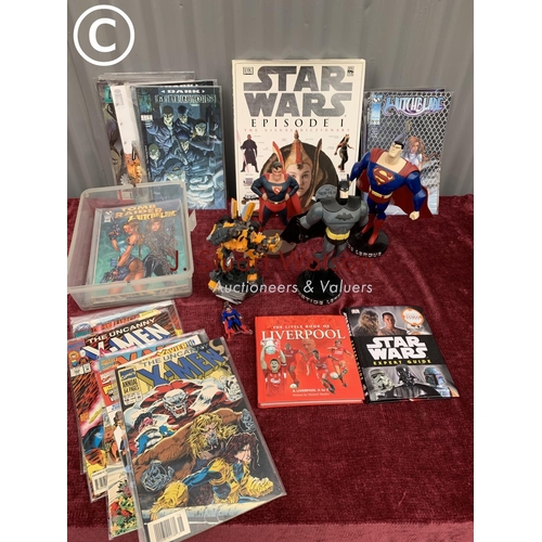 545 - Star Wars books, figures and 25 Marvel and Image comics