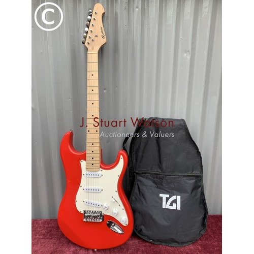 557 - Rockburn electric guitar and soft case