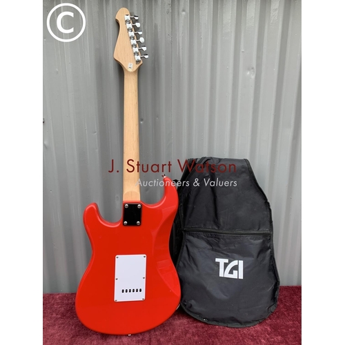 557 - Rockburn electric guitar and soft case