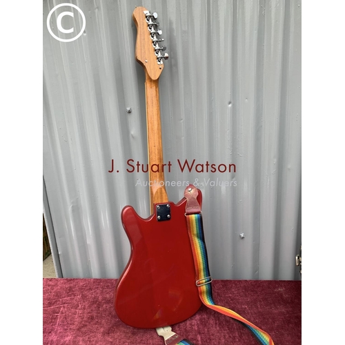 558 - Unmarked electric guitar and hardcase