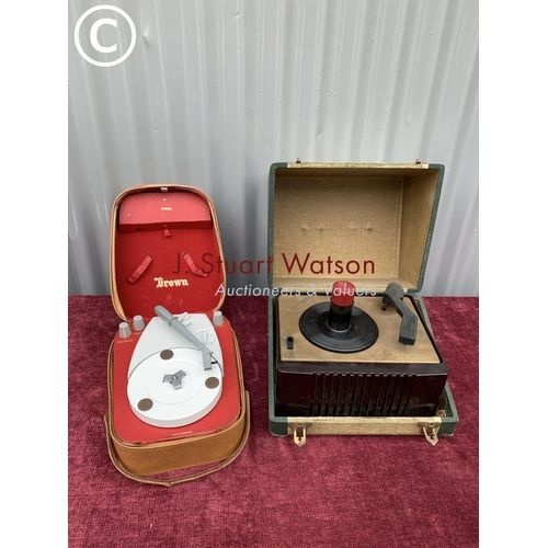 564 - RCA victor and Brown vintage portable record players