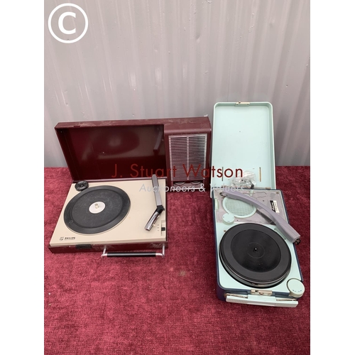 566 - Philips portable record player and Futura portable record player