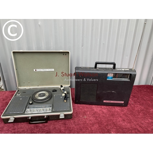 568 - National stereo portable radio/record player and Silvano radio/cassette player