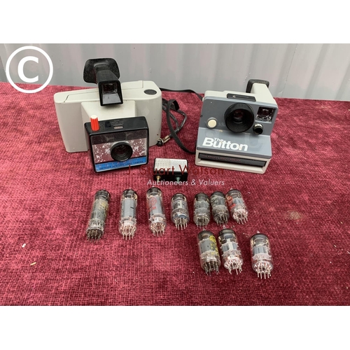 574 - Polaroid Land Camera, Polaroid swinger Camera and valves