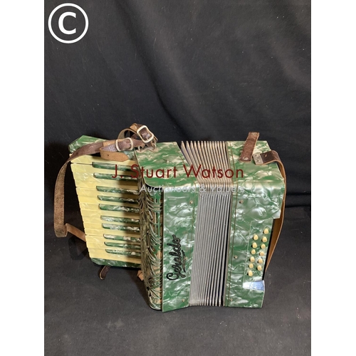 597 - Geralder German accordion and case