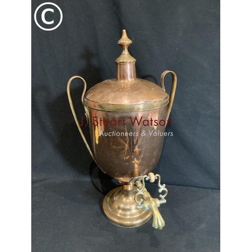 627 - Large heavy Copper samovar, 56cms