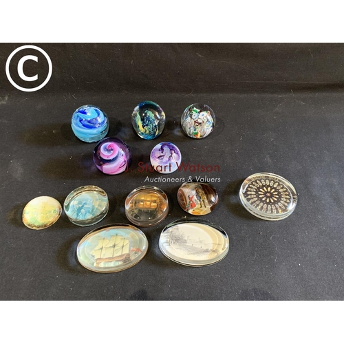 651 - Two Caithness Paperweights and ten other Paperweights