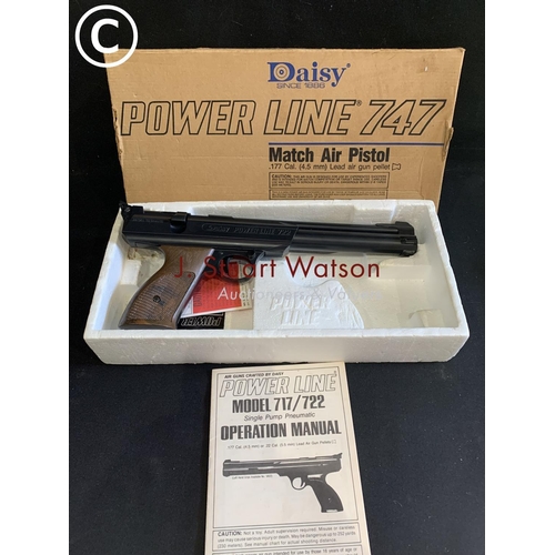 674 - Boxed Daisy powerline 722 air pistol  .22