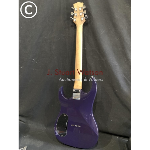 751 - Silvertone electric guitar and soft case