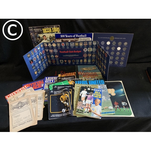 790 - Football programmes, Esso football badges & FA cup medals