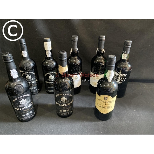 850 - Seven bottles of Portland bottle of Madeira