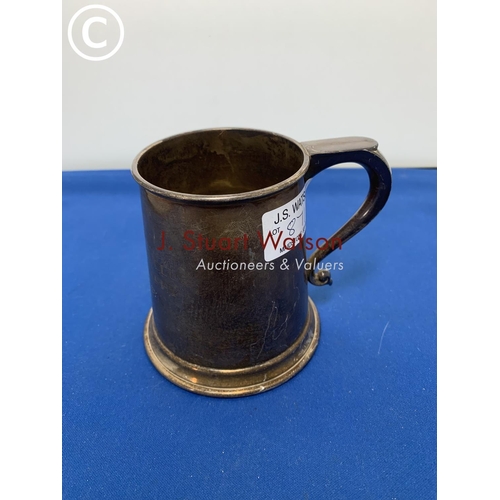 871 - Hallmarked Silver Tankard 5.13 ozt