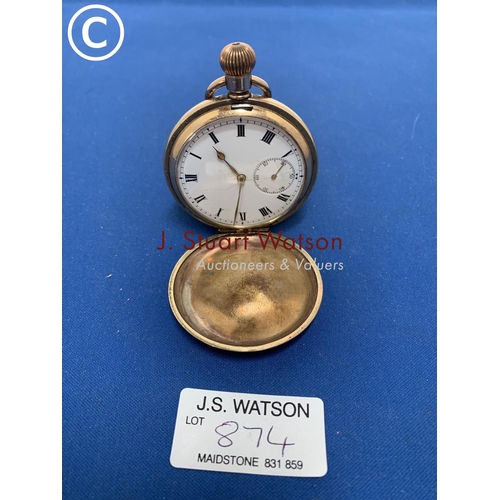 874 - Rolled Gold hunter pocket watch