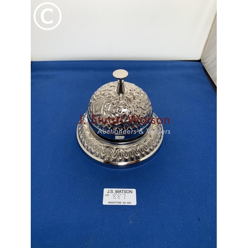 887 - Silver plated shop bell