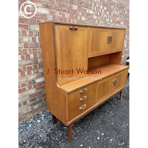 89 - A g plan teak high back cocktail sideboard