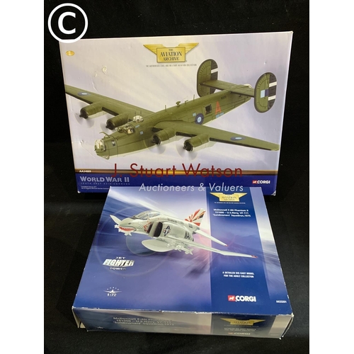 891 - Two large boxed The Aviation Archive Corgi Aircraft models: Consolidated Liberator and McDonnell Pha... 